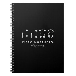 Piercing Tattoo Studio Black butik Anteckningsbok