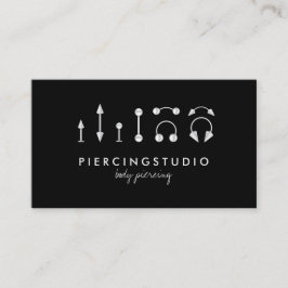 Piercing Tattoo Studio Black Visitkort