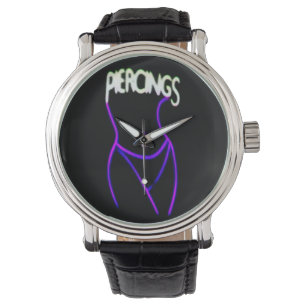 Piercings Neon Dam Silhouette-Lila Watches Armbandsur