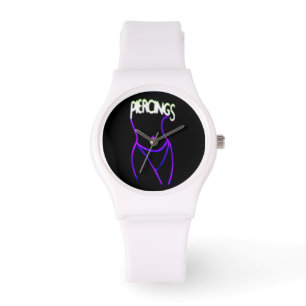 Piercings Neon Dam Silhouette-Lila Watches Armbandsur