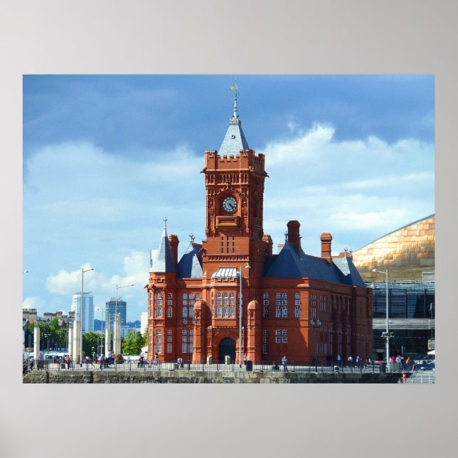 Pierhead Byggnad, Cardiff, Wales, UK Poster (Framsidan)