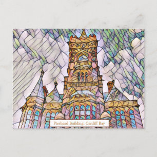 Pierhead Byggnads Cardiff Digital Art Vykort