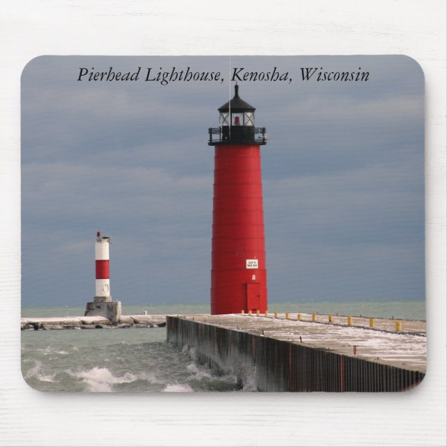 Pierhead fyr, Kenosha, Wisconsin Musmatta (Framsidan)
