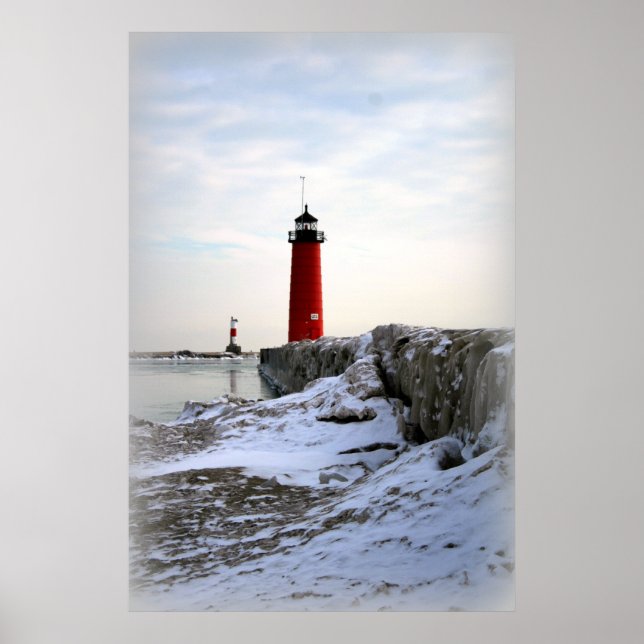 Pierhead Lighthouse, Kenosha Wisconsin Poster (Framsidan)