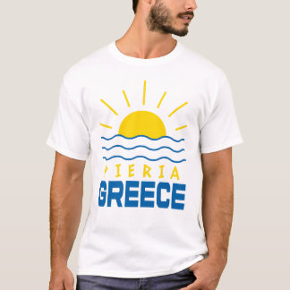 Pieria Greece Sunshine and Sea Manar White T Shirt