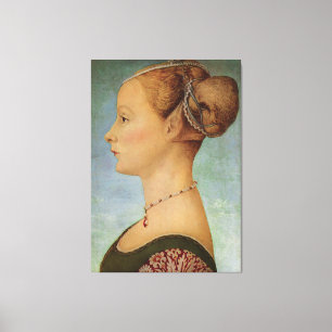 Piero del Pollaiuolo, Porträtt i en Young Woman Canvastryck