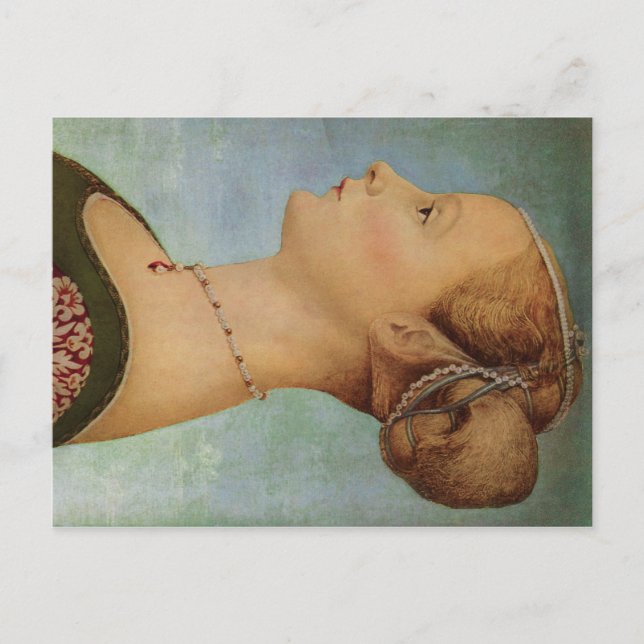 Piero del Pollaiuolo, Porträtt i en Young Woman Vykort (Framsida)