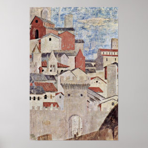Piero della Francesca - arkitektonisk plats Poster