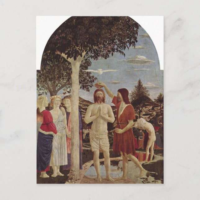 Piero della Francesca Taufe Christi um 1440-1450 c Vykort (Framsida)
