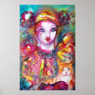 PIERO MED CAT/Venetian Masqueramasker Poster