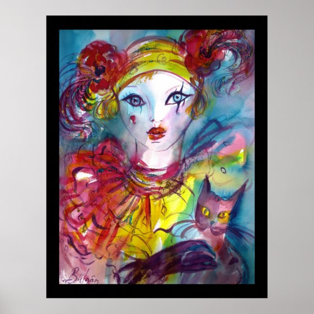 PIERO MED CAT/Venetian Masqueramasker Poster (Framsidan)