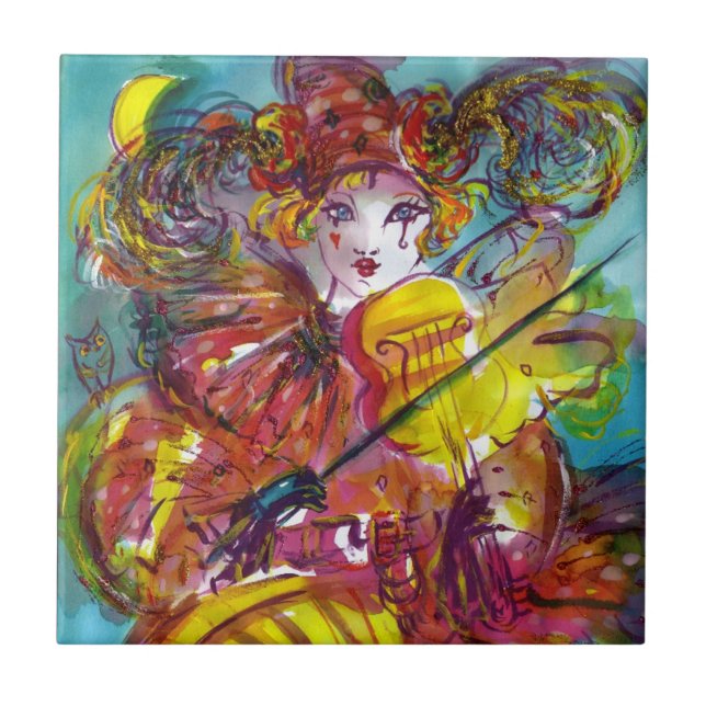 PIERO / Venetian Carnival Natt Kakelplatta (Framsidan)