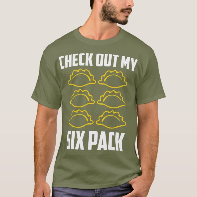 Pierogi 6-pack Polska Kultur för polsk Chef T Shirt (Framsida)