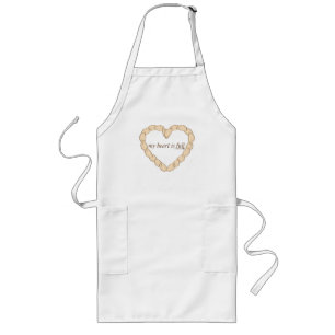 Pierogi Heart Apron Långt Förkläde