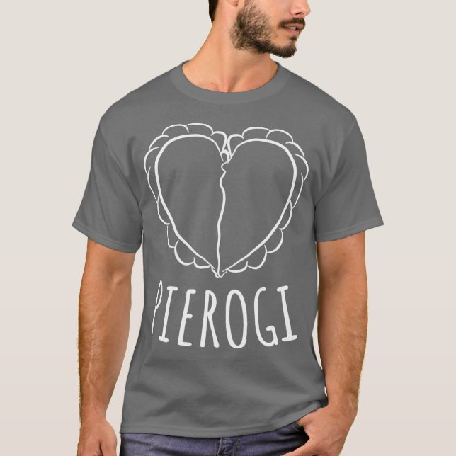 Pierogi Heart polska T Shirt (Framsida)