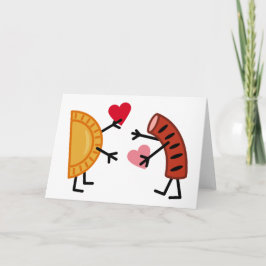 Pierogi & Kielbasa - Cute Valentine Day Helgkort