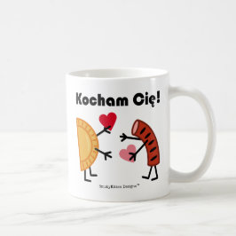 Pierogi & Kielbasa - Kocham Cie! (Jag Kärlek!) Kaffemugg