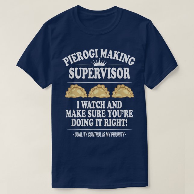 Pierogi Making Supervisor, Polish Food, Polish Rec T Shirt (Design framsida)