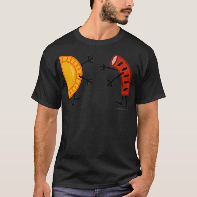 Pierogi och Kielbasa Poland Mat - Funny Food T Shirt (Framsida)
