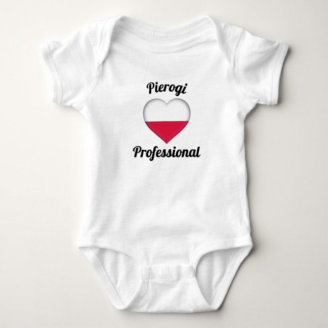 Pierogi professionell bodysuit t shirt (Framsida)