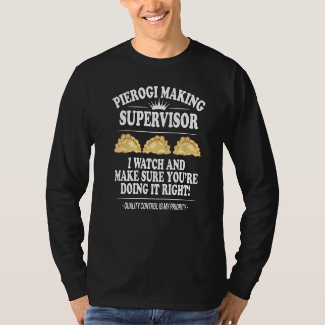 Pierogi Skapar Supervisor Poland Food Poland Recip T Shirt (Framsida)
