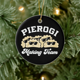 Pierogi Skapar Team Pierogi Maker Food polska Julgransprydnad Keramik