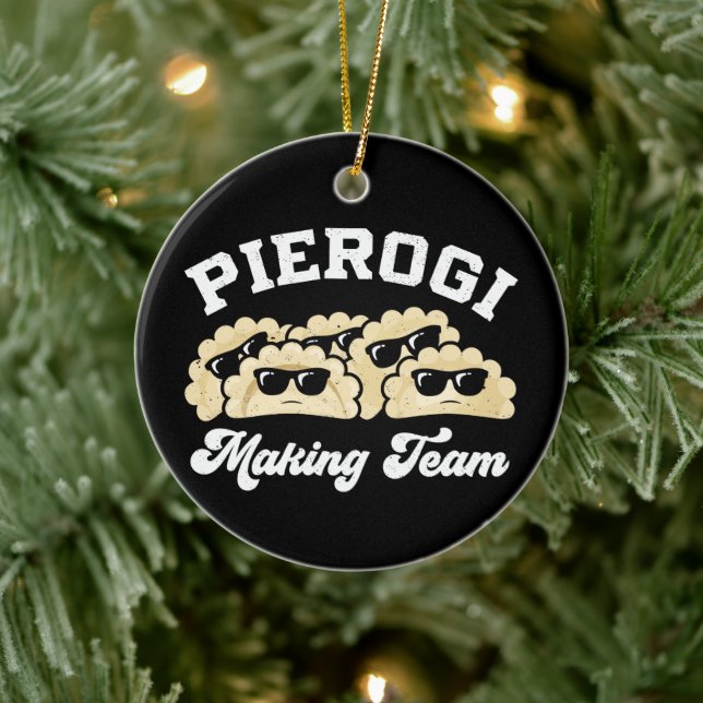 Pierogi Skapar Team Pierogi Maker Food polska Julgransprydnad Keramik (Träd)