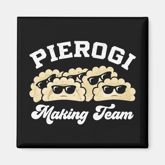Pierogi Skapar Team Pierogi Maker Food polska Magnet (Framsidan)