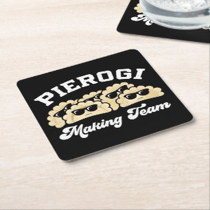 Pierogi Skapar Team Pierogi Maker Food polska Underlägg Papper Kvadrat