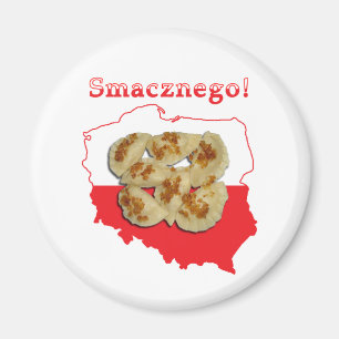 Pierogi Smacznego polska Karta Magnet