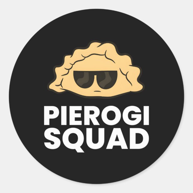Pierogi Squad Polen Pierogi Runt Klistermärke (Framsida)