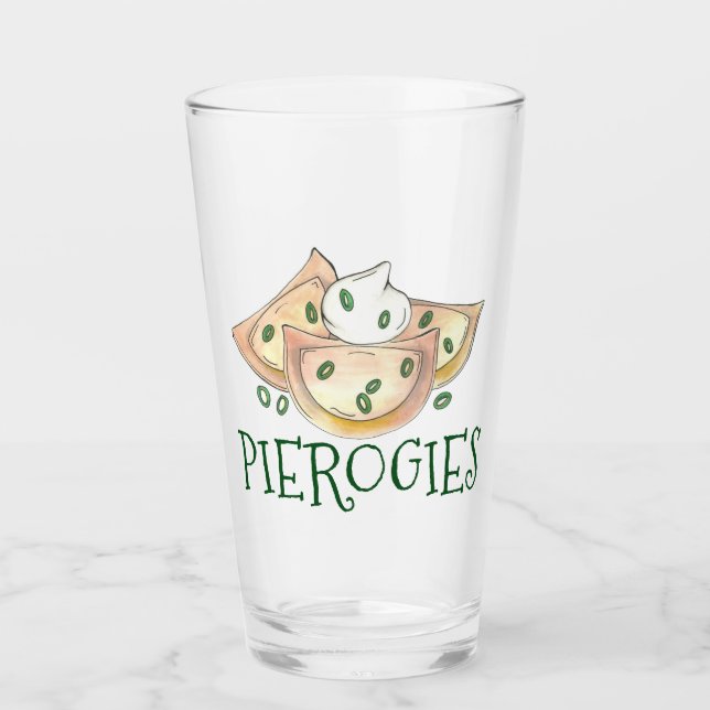 Pierogies polska potatisduplings med Sour Cream Glaskopp (Framsida)