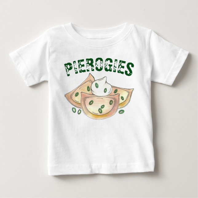 Pierogies polska Ukrainas duplings Pierogi Food Tee (Framsida)