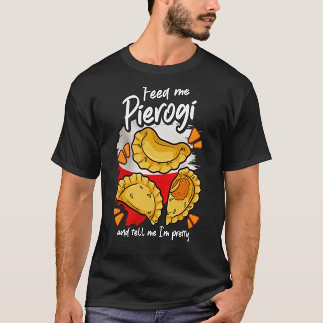 Pierogies Shirt Polen, Polska Food Poland Outfit P T Shirt (Framsida)