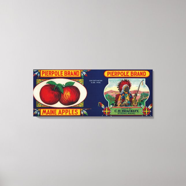 Pierpole Apple LabelStrong, ME Canvastryck (Framsida)