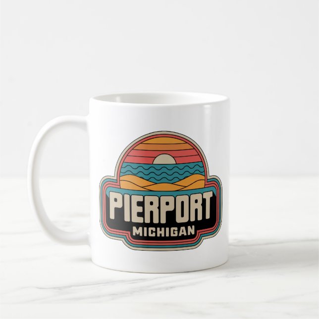 Pierport 70s Retro Michigan Vintage Kaffemugg (Vänster)