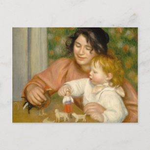 Pierre A Renoir Barn med Leksaker Vykort