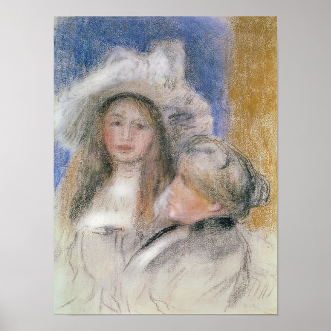 Pierre A Renoir | Berthe Morisot och hennes dotter Poster (Framsidan)