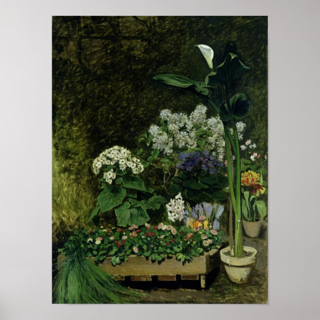 Pierre A Renoir | Blommor i växthus Poster (Framsidan)