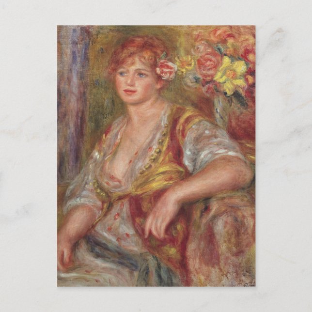 Pierre A Renoir | Blonde Woman med Ro Vykort (Framsida)