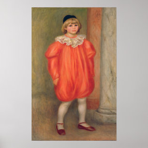 Pierre A Renoir Claude Renoir i en clown costume Poster