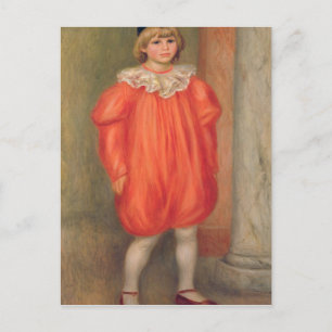 Pierre A Renoir Claude Renoir i en clown costume Vykort