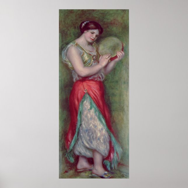Pierre A Renoir | Dancing Girl with Tambourine Poster (Framsidan)