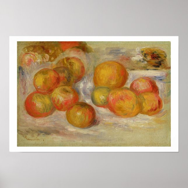 Pierre A Renoir | Fortsatt liv med äpplen Poster (Framsidan)