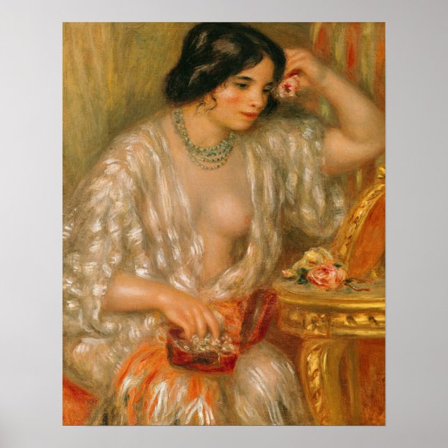 Pierre A Renoir | Gabrielle med Jewelry Poster (Framsidan)