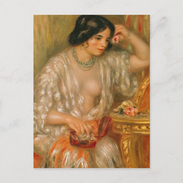 Pierre A Renoir | Gabrielle med Jewelry Vykort (Framsida)