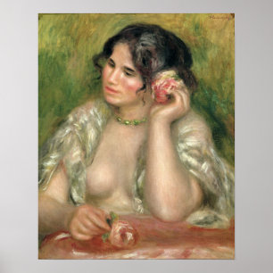 Pierre A Renoir Gabrielle med Ro Poster