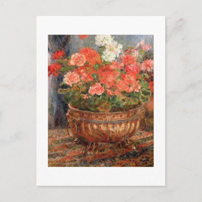 Pierre A Renoir | Geranium i kopparbäcken Vykort (Framsida)
