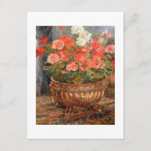 Pierre A Renoir Geranium i kopparbäcken Vykort