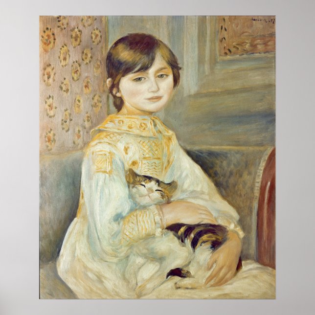 Pierre A Renoir | Julie Manet med Kat Poster (Framsidan)